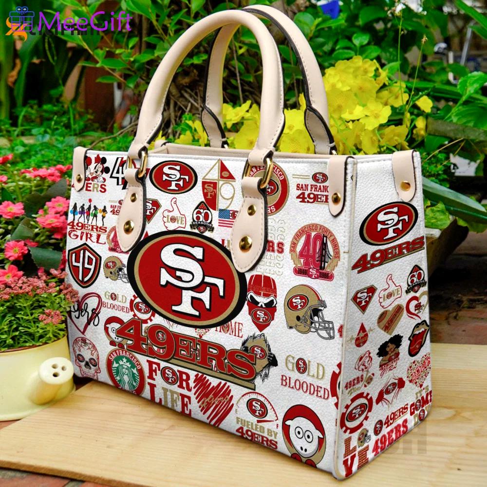 San francisco 49ers leather hand bag gift for women’s day: perfect women s day gift for true fans 289 Women Leather Hand Bag