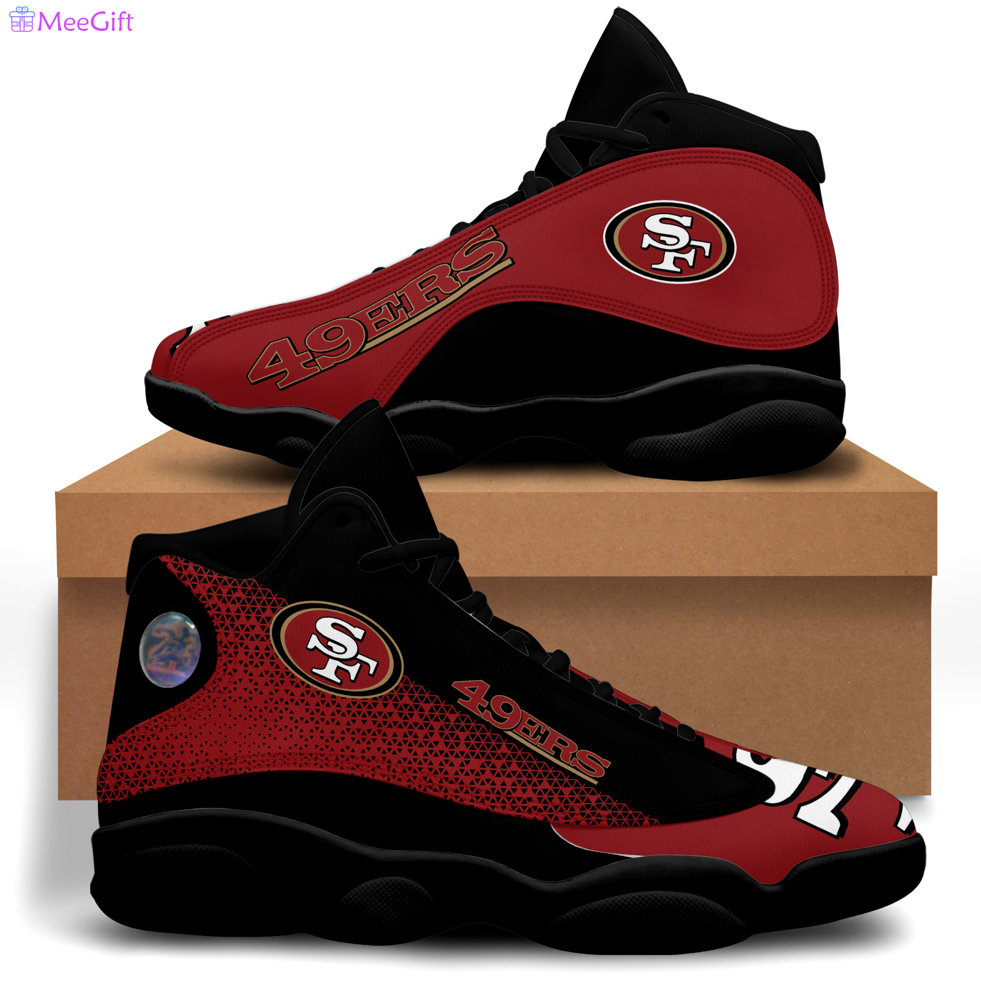 San francisco 49ers mens and womens Air Jordan 13 Full Size For Fans Shoes Sneakers Gifts For Men Women