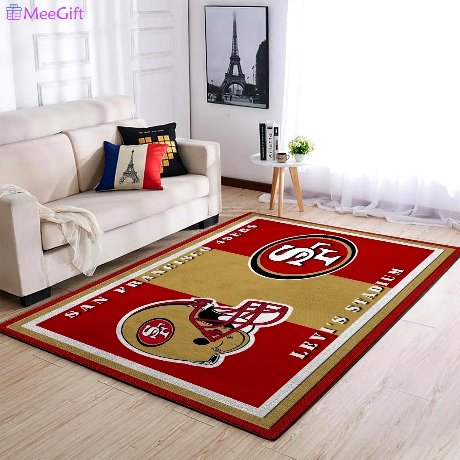 San francisco 49ers nfl football living room carpet rug regtangle carpet v4661 Rectangle Rug