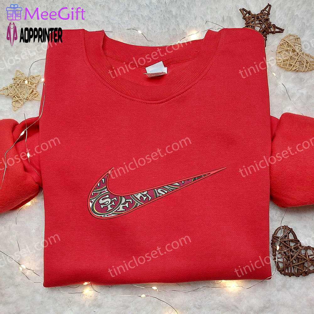 San francisco 49ers x nike embroidered sweatshirt – nfl sport team shirt Embroidered Shirt