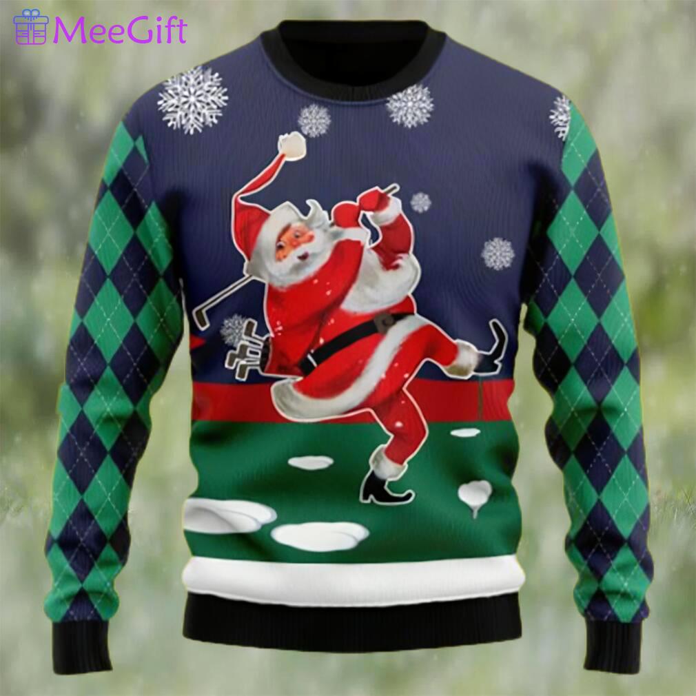 Santa golfer funny santa ugly christmas sweater Christmas Ugly Sweater