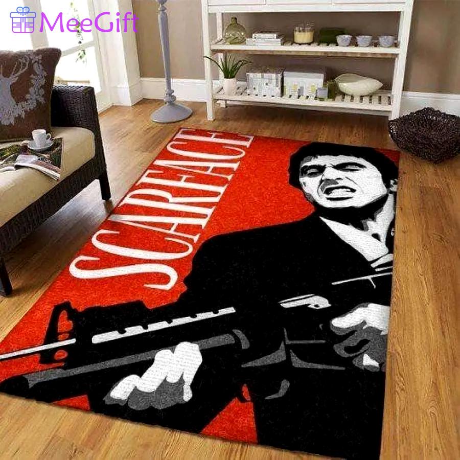 Scarface area rug living room rug home decor tony montana movie home decor Rectangle Rug