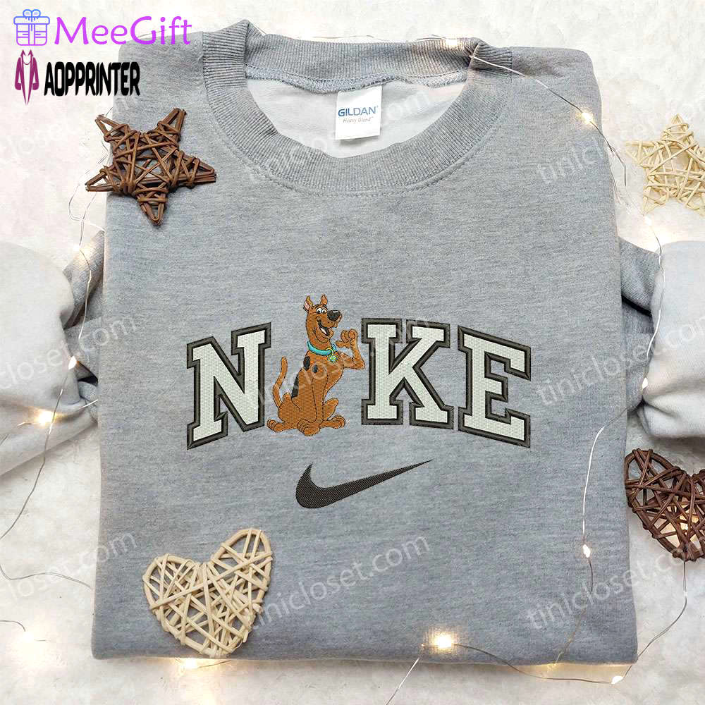 Scoobert x nike embroidered sweatshirt: scooby doo & nike inspired shirt Embroidered Shirt