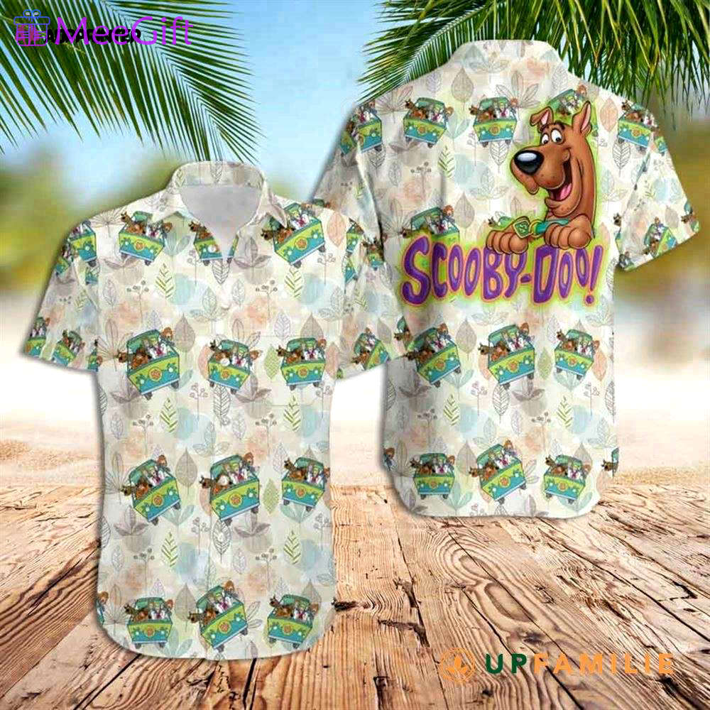 Scooby doo hawaiian shirt: leaf floral print – trendy & fun summer fashion Hawaii Shirt