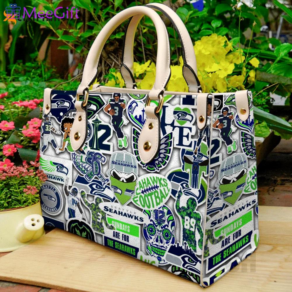Seattle seahawks leather hand bag gift for women’s day – perfect women s day gift for ch 3654 Women Leather Hand Bag