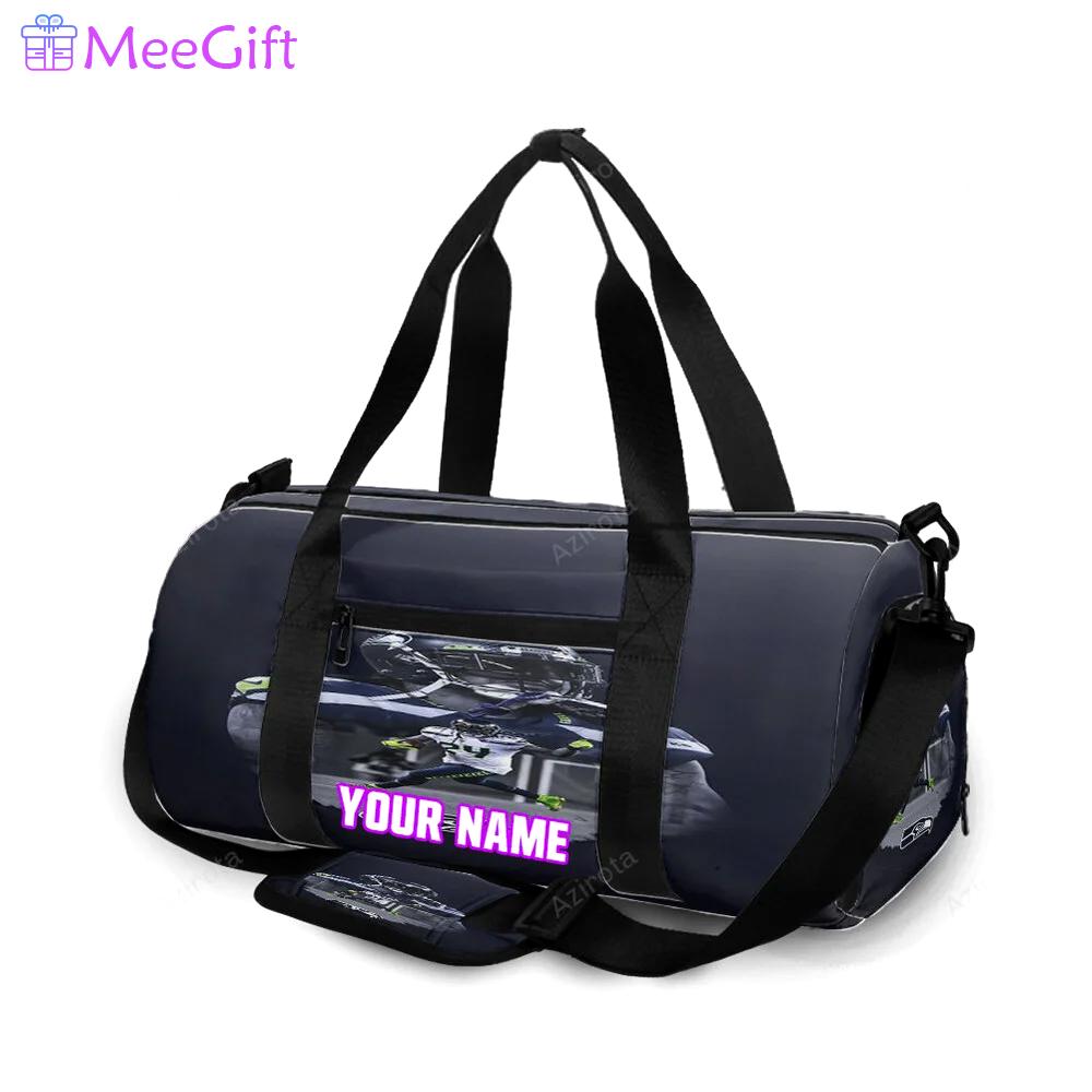 Seattle seahawks marshawn lynch2 personalized name travel bag gym bag 1088 Travel Bag