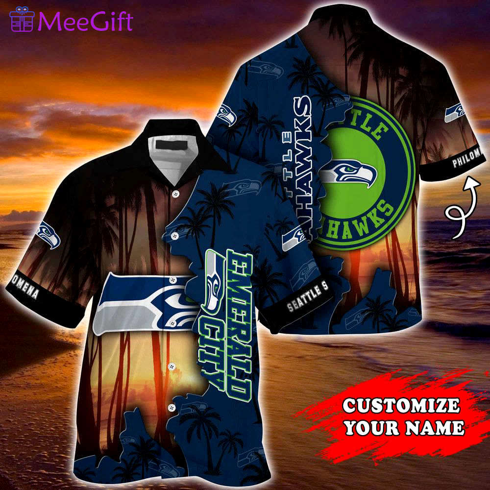 Seattle seahawks nfl-customized summer hawaii shirt for sports enthusiasts Hawaii Shirt