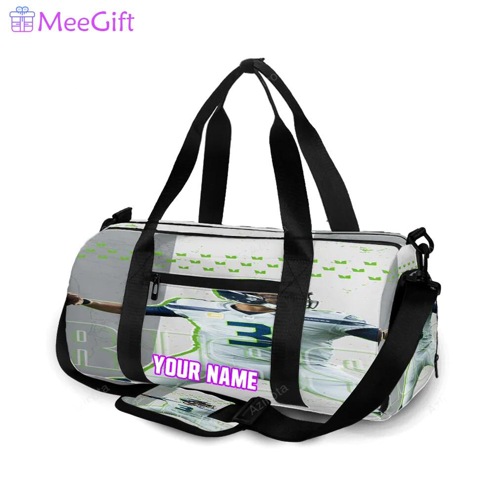 Seattle seahawks russell wilson12 personalized name travel bag gym bag 1194 Travel Bag