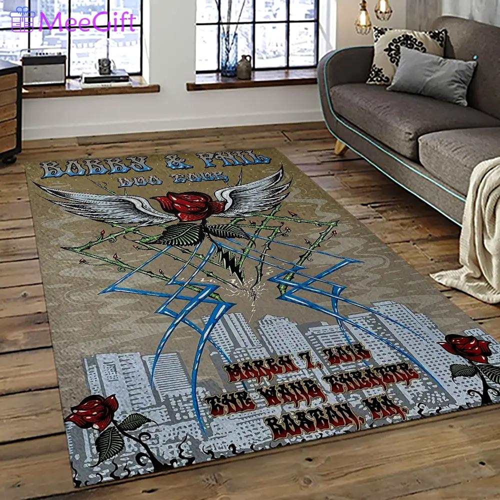 Singer bob weir music carpet rectangle area rug for living room bedroom decor bw18 Rectangle Rug