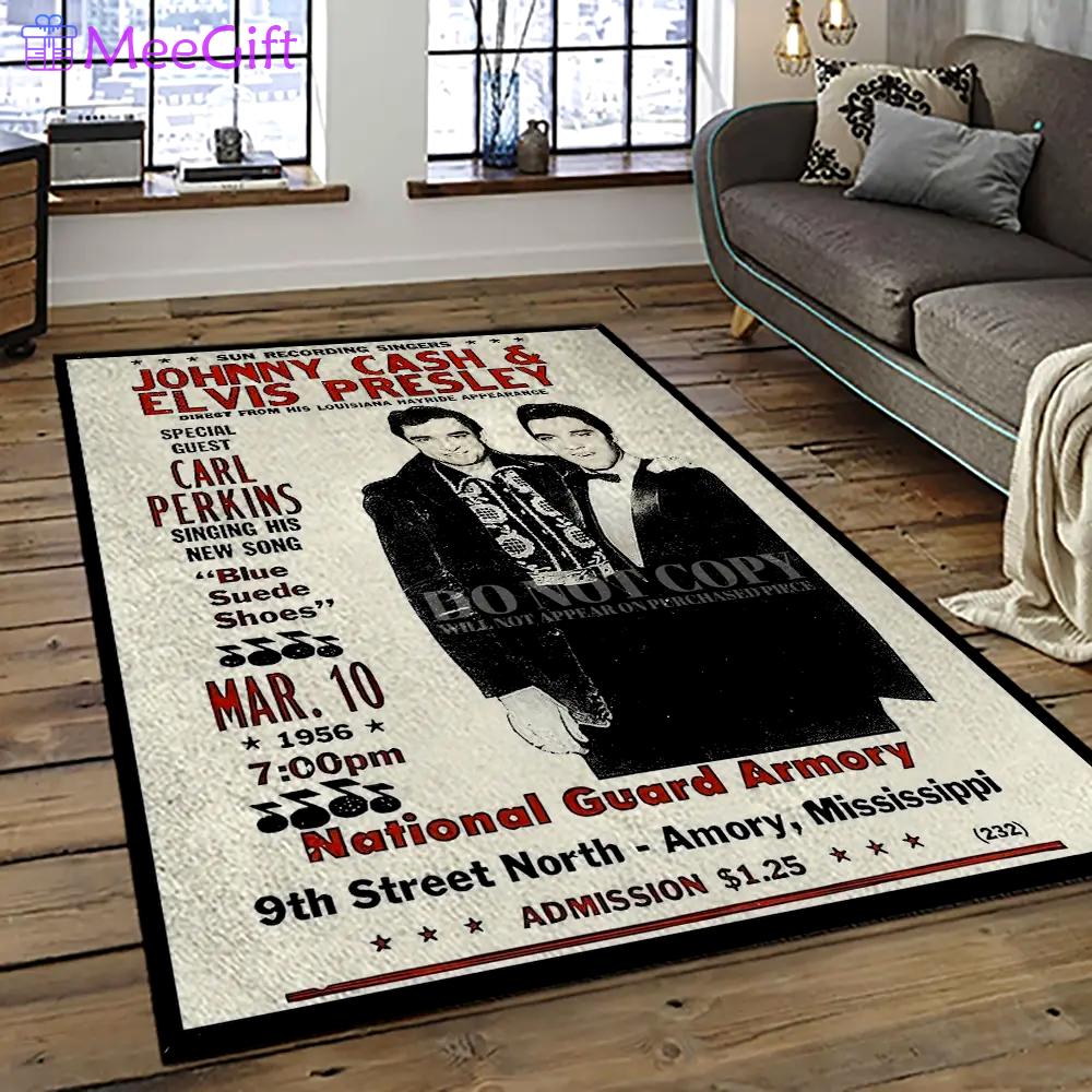Singer elvis presley music carpet rectangle area rug for living room bedroom decor ep03 Rectangle Rug