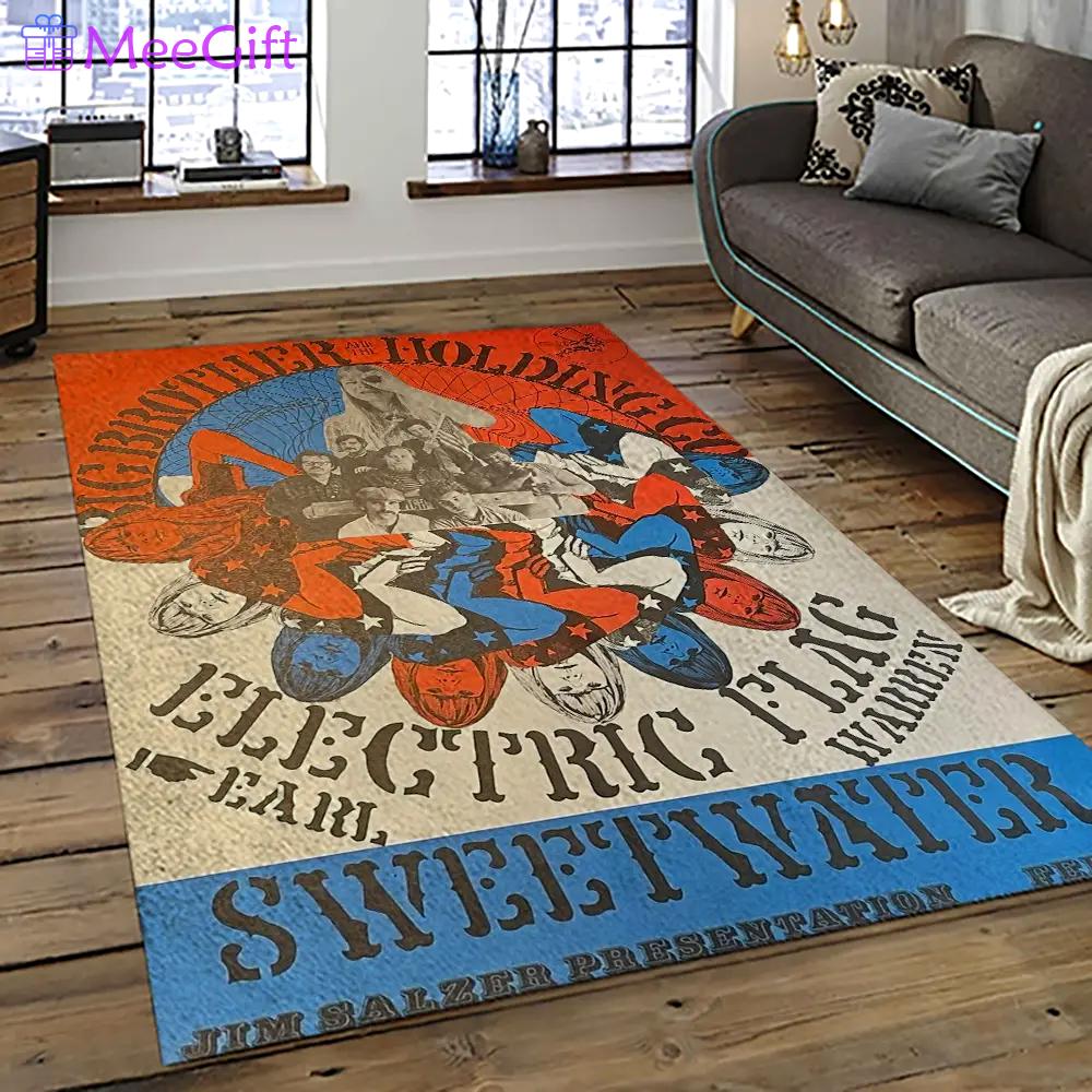 Singer janis joplin music carpet rectangle area rug for living room bedroom decor jj04 Rectangle Rug