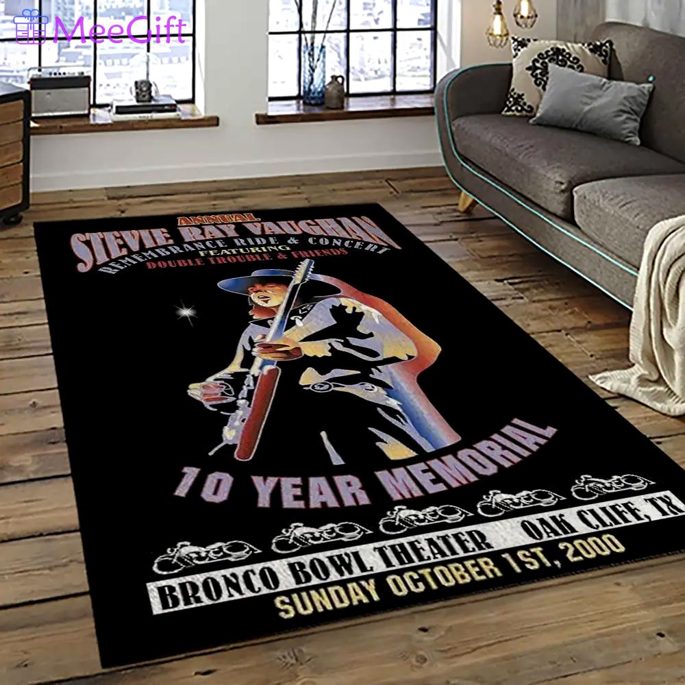 Singer stevie ray vaughan music carpet rectangle area rug for living room bedroom decor srv40 Rectangle Rug