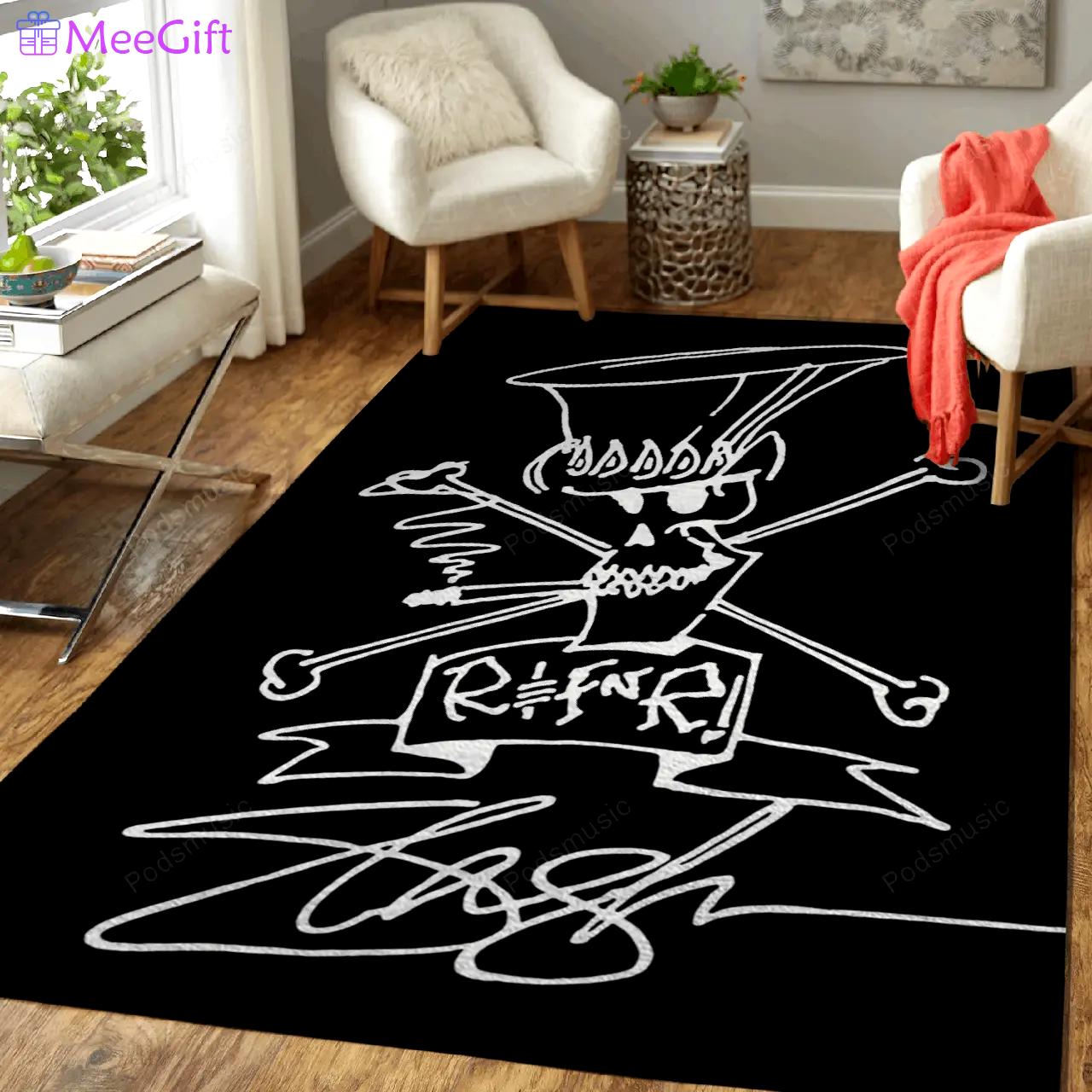 Slash skull guitars music art for fans area rug living room carpet rug regtangle carpet floor decor home decor Rectangle Rug