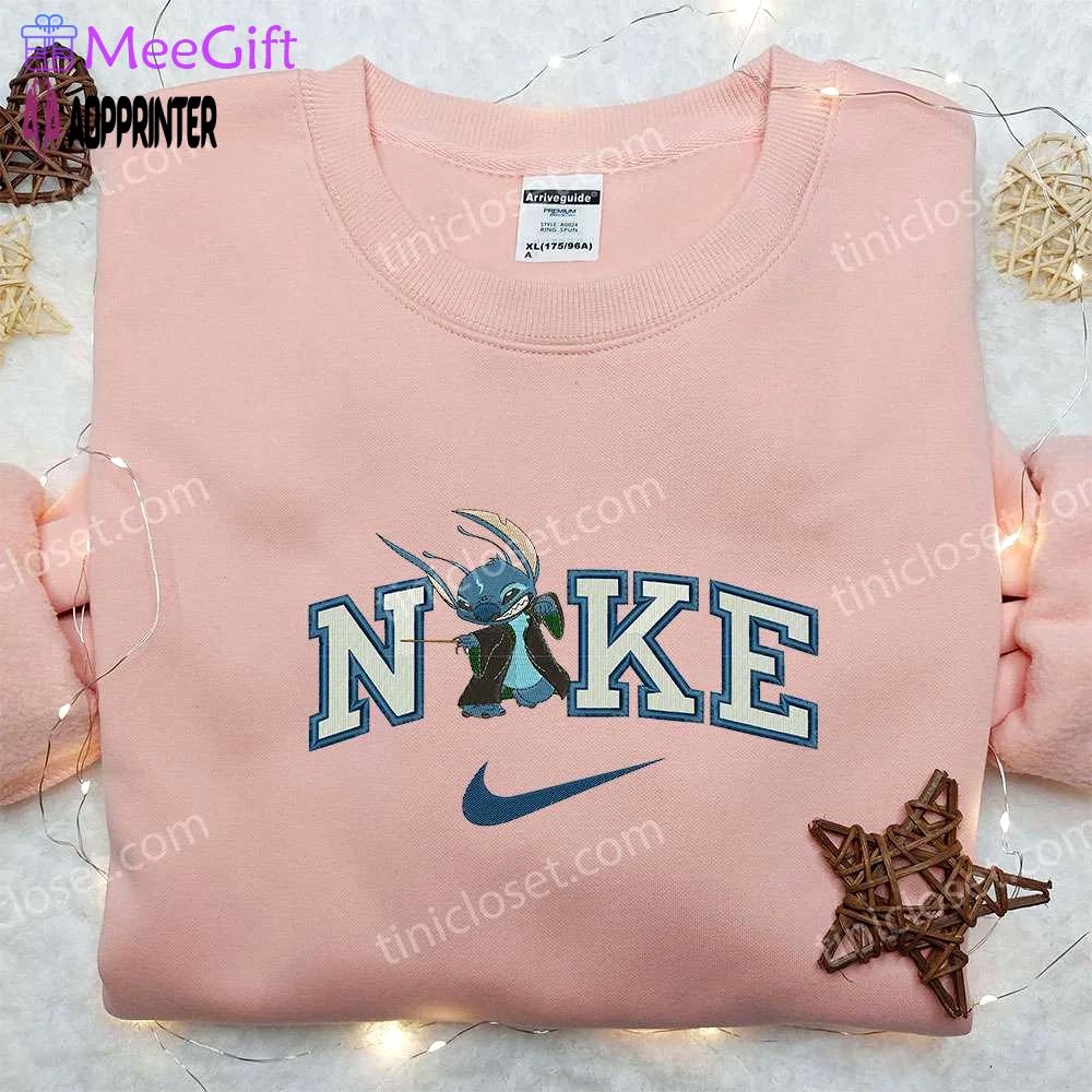 Slytherin stitch x nike embroidered sweatshirt – lilo and stitch inspired shirt Embroidered Shirt