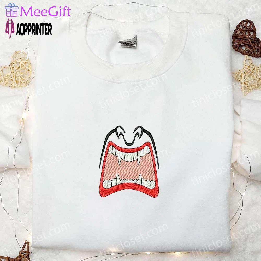 Smile vampire mouth hoodie: custom embroidered shirt best gift ideas for family Embroidered Shirt