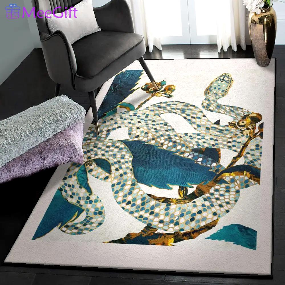 Snake non shedding area rug, snake rug Rectangle Rug