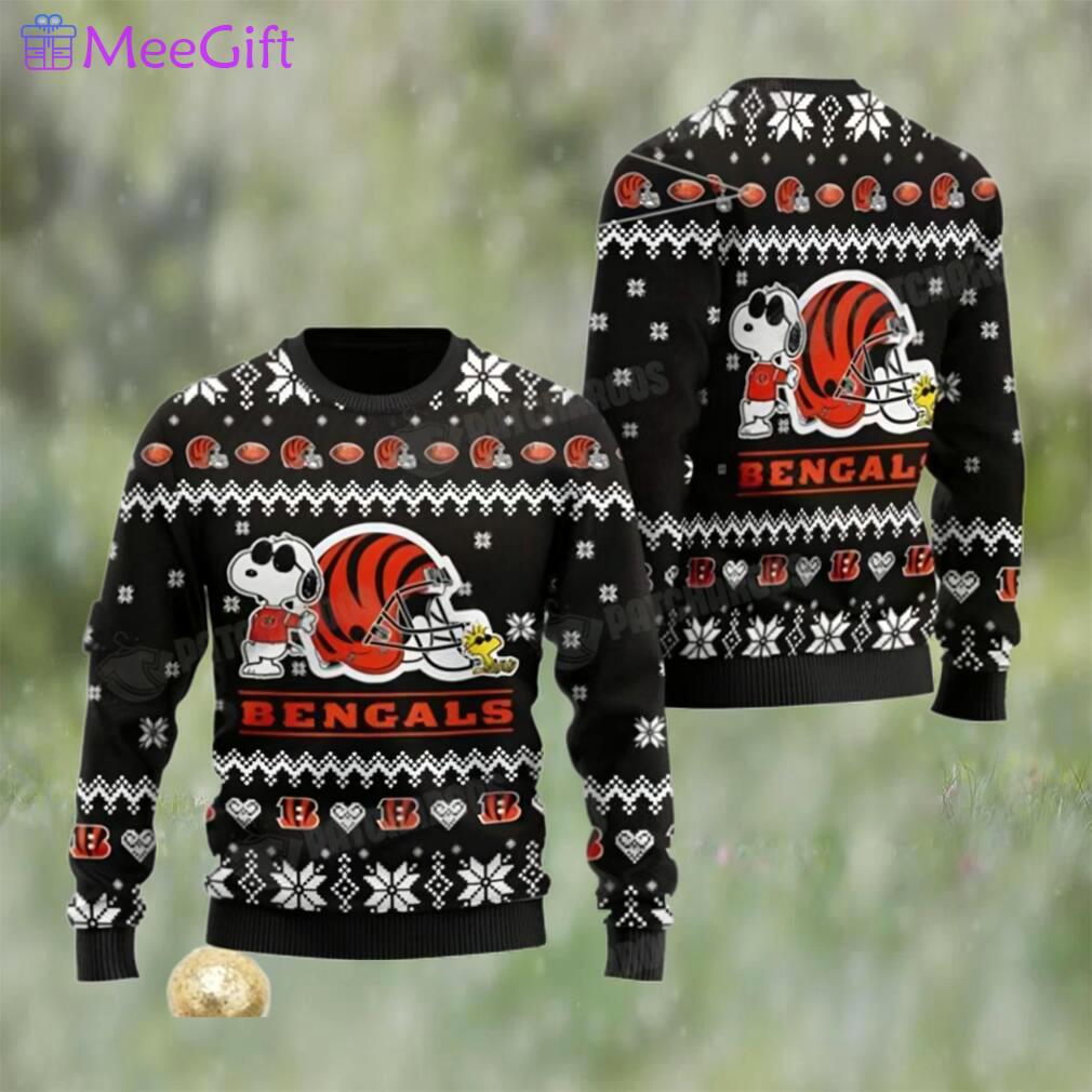 Snoopy and woodstock nfl cincinnati christmas ugly sweater bengals gifts Christmas Ugly Sweater