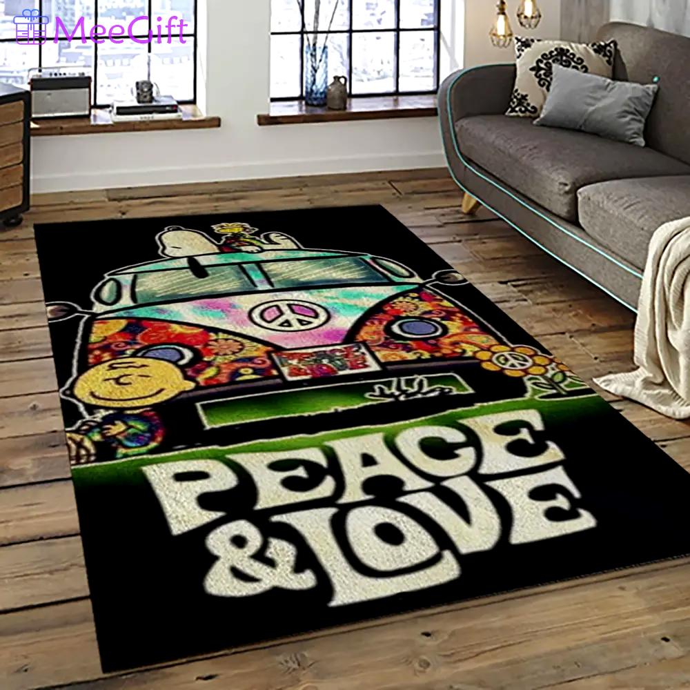 Snoopy cartoon movie carpet rectangle area rug for living room bedroom decor snp11 Rectangle Rug