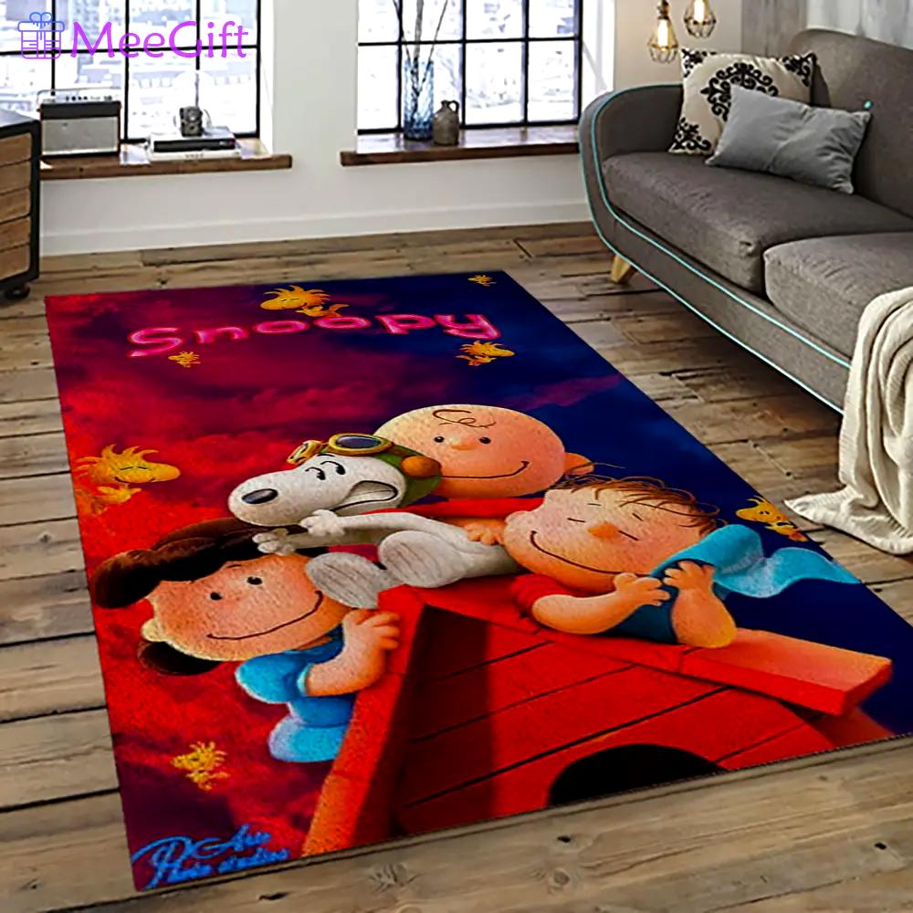 Snoopy cartoon movie carpet rectangle area rug for living room bedroom decor snp25 Rectangle Rug