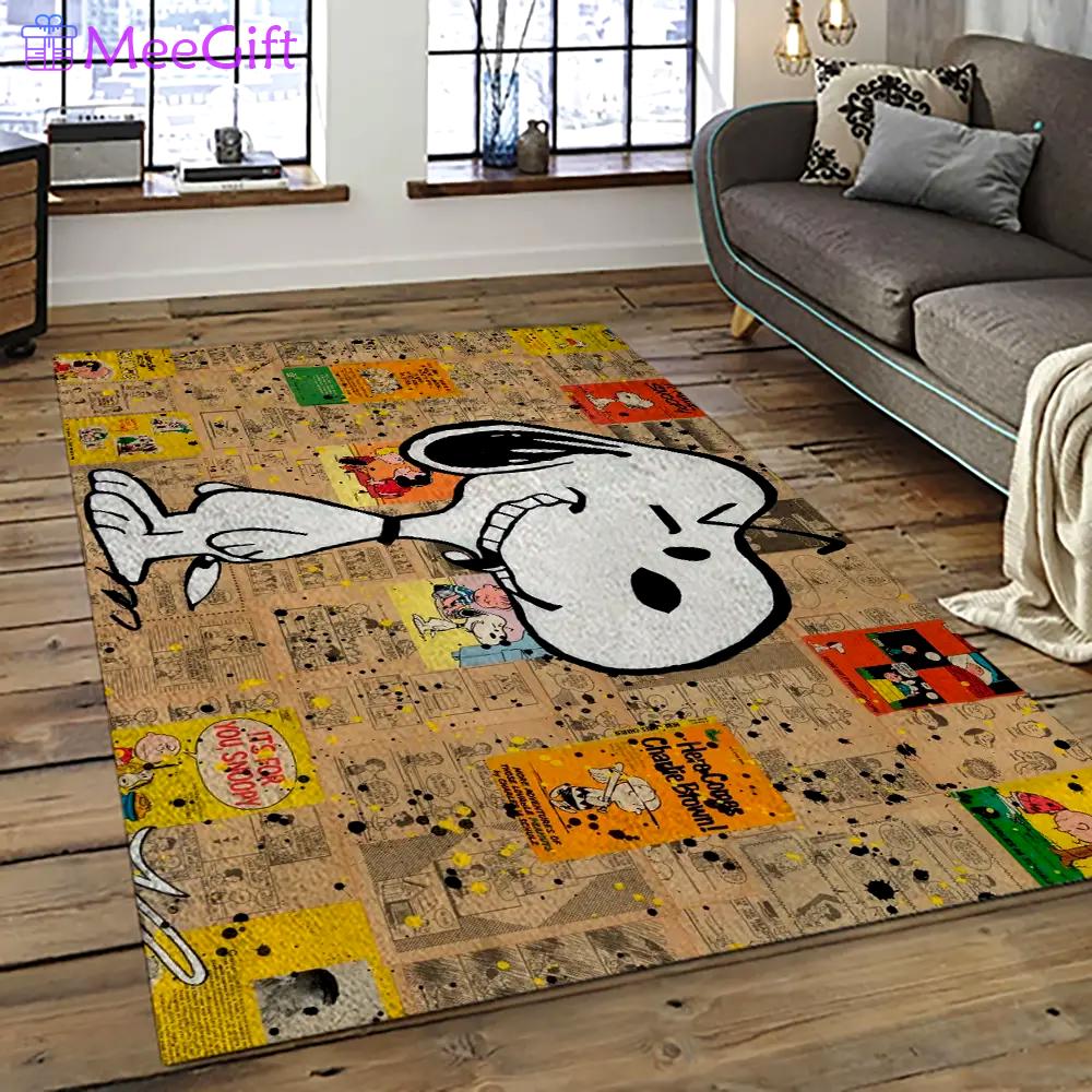 Snoopy cartoon movie carpet rectangle area rug for living room bedroom decor snp49 Rectangle Rug