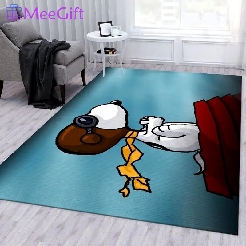 Snoopy dog 10 area rug living room and bed room rug rug regtangle carpet floor decor home decor Rectangle Rug