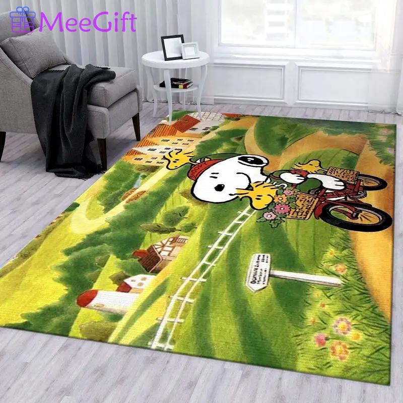 Snoopy dog 15 area rug living room and bed room rug rug regtangle carpet floor decor home decor Rectangle Rug