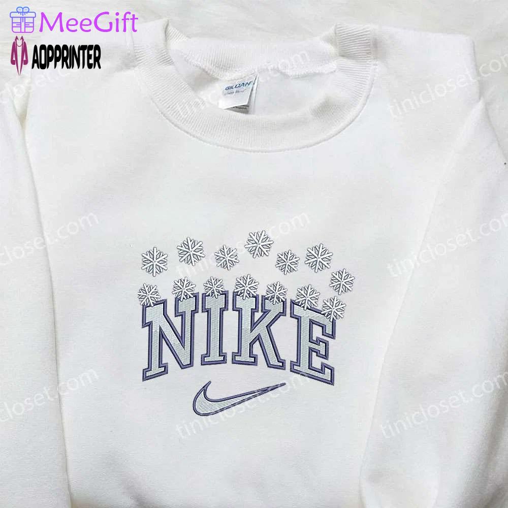 Snow x nike embroidered sweatshirt: best christmas gift idea for nike inspired shirt enthusiasts Embroidered Shirt