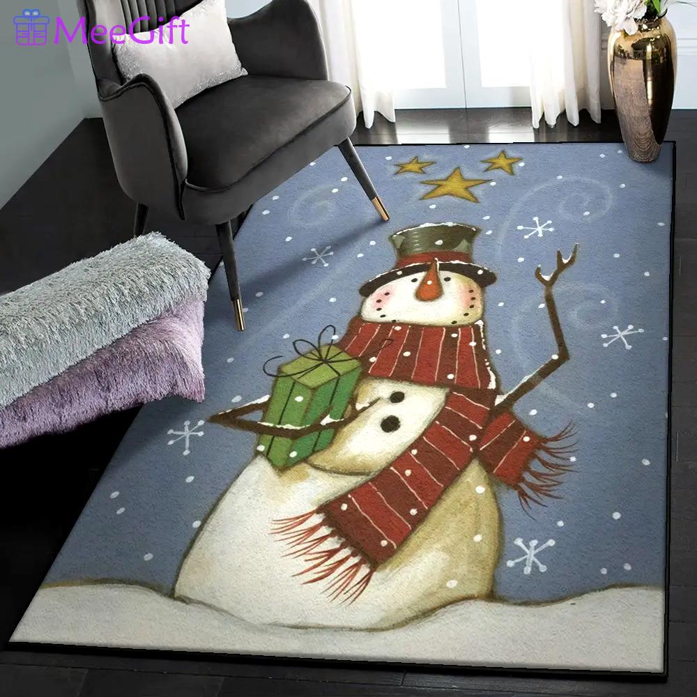 Snowman non shedding area rug, snowman rug Rectangle Rug