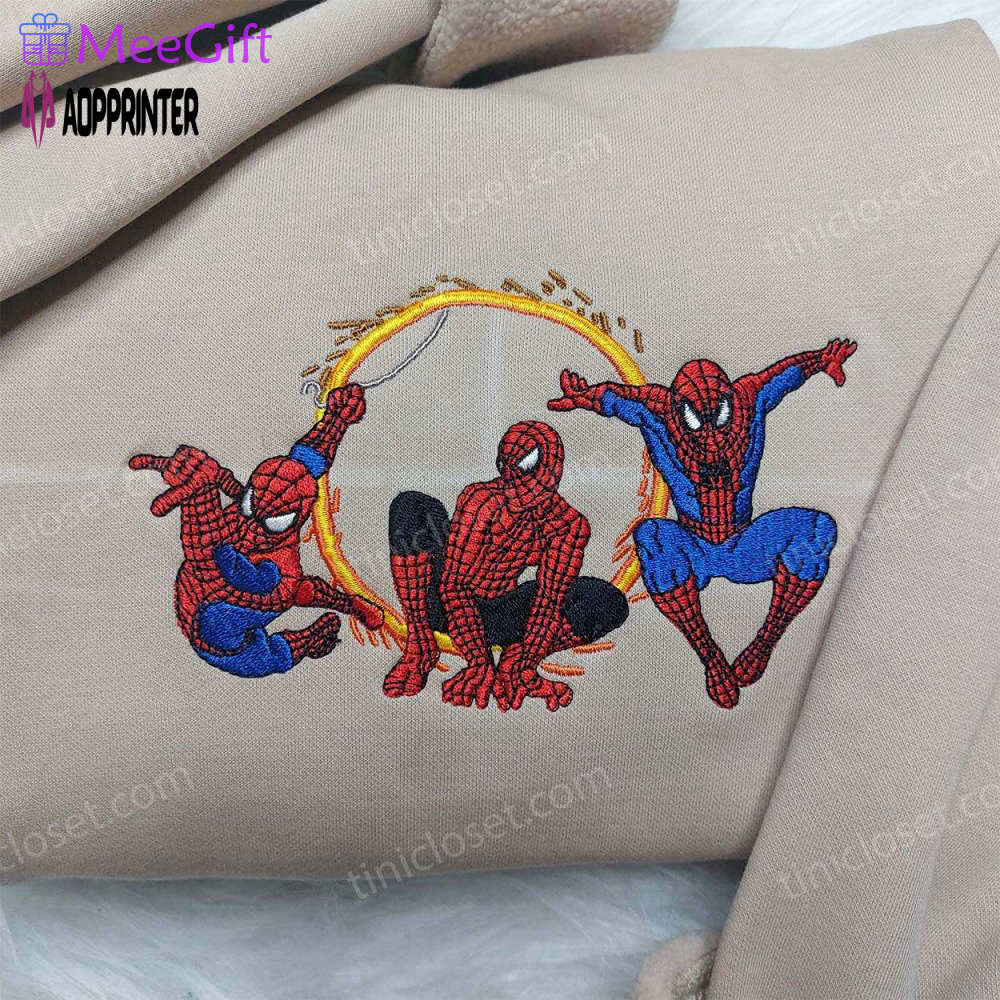 Spider-man embroidered shirt no way home hoodie & marvel sweatshirt: stylish marvel apparel Embroidered Shirt