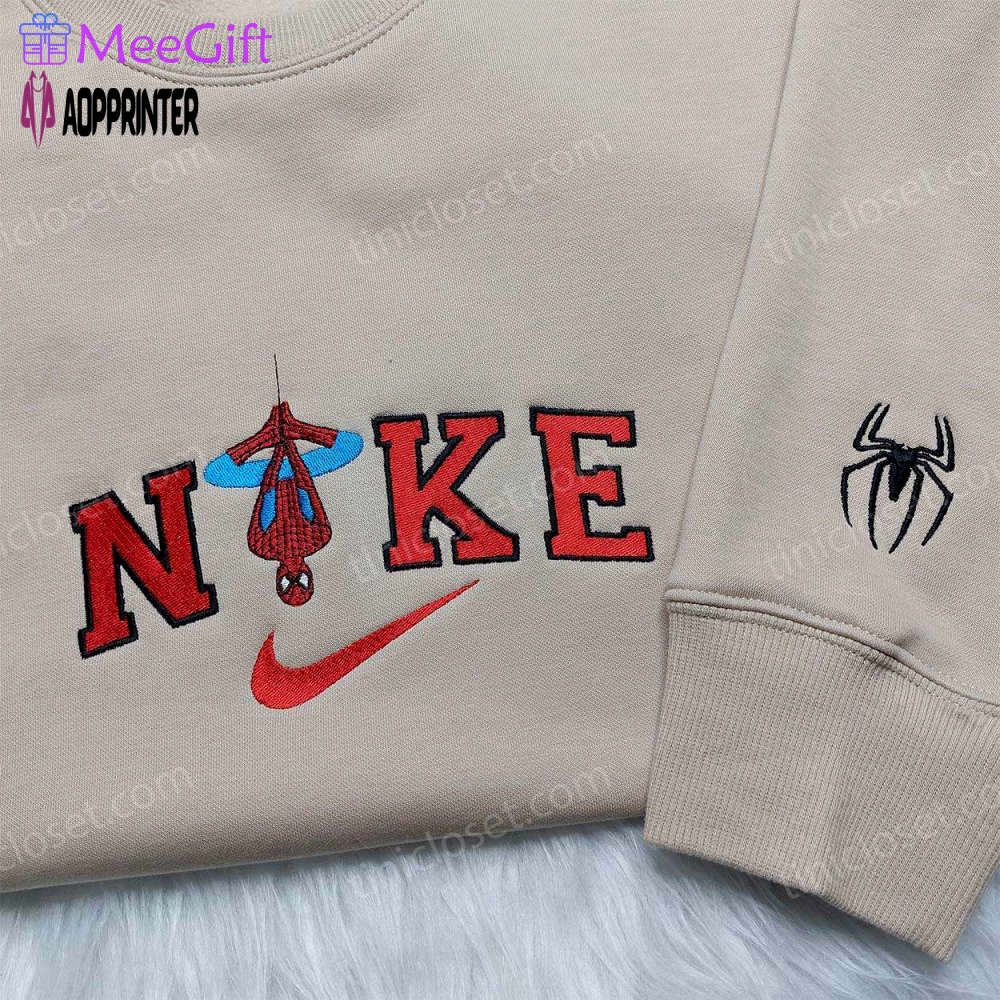 Spider-man nike shirt custom hoodie marvel sweatshirt: embroidered marvel apparel for fans Embroidered Shirt
