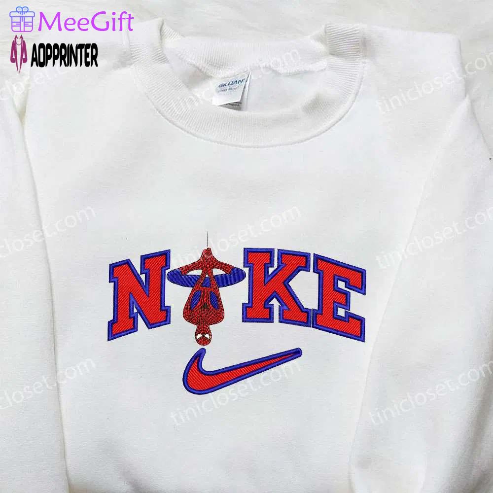 Spider-man x nike embroidered sweatshirt – best nike inspired gift for family Embroidered Shirt