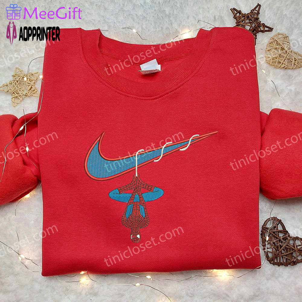 Spider-man x nike embroidered sweatshirt & shirt: no way home & inspired designs Embroidered Shirt