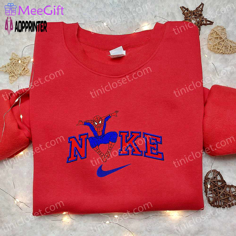 Spider-man x nike movie embroidered sweatshirt marvel cinematic universe shirt nike inspired Embroidered Shirt