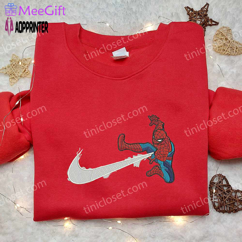 Spider-man x nike swoosh embroidered sweatshirt – best family gifts Embroidered Shirt
