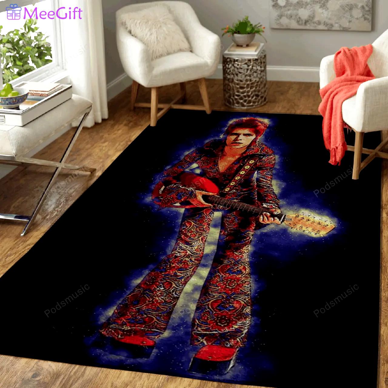 Spirit david bowie spirit of music art for fans area rug living room carpet rug regtangle carpet floor decor home decor Rectangle Rug