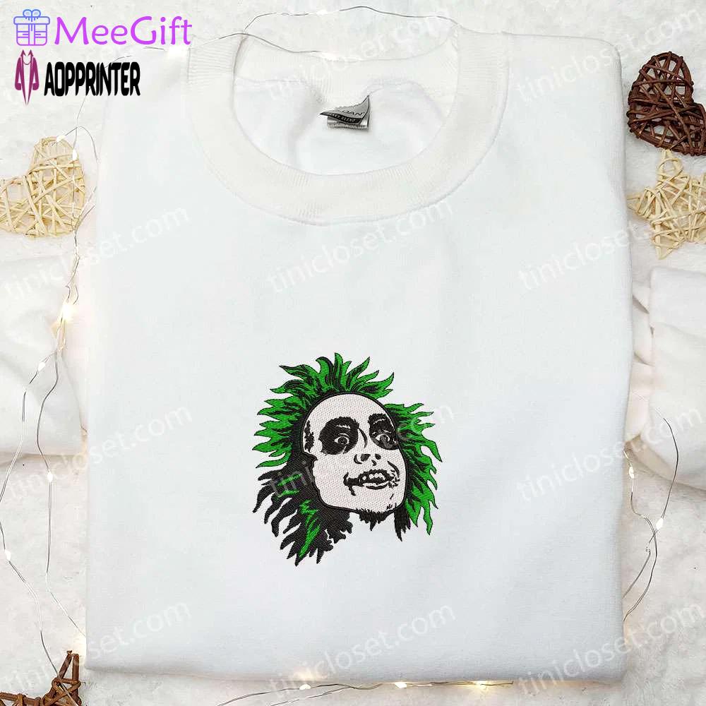Spooky halloween beetlejuice sweatshirt horror villains hoodie & movie characters shirt Embroidered Shirt