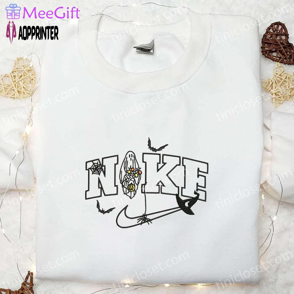 Spooky x nike embroidered hoodie & shirt: best halloween gift ideas Embroidered Shirt