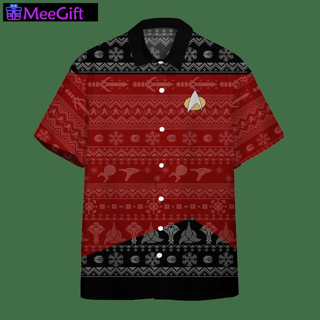 Star trek the next generation 1987 red ugly christmas custom hawaii shirt Hawaii Shirt Shorts & Flip Flops
