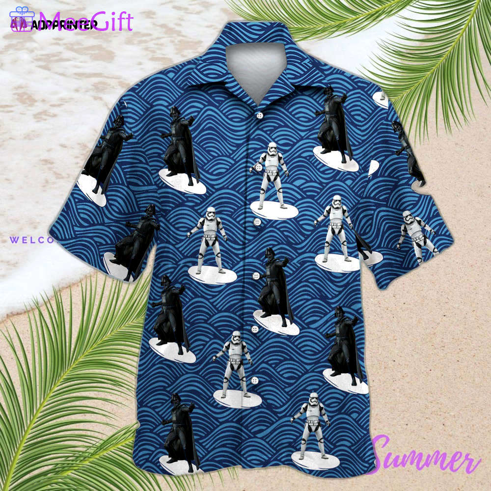 Star wars storm trooper darth vader surfing hawaiian shirt shorts summer 2023 hot Hawaii Shirt