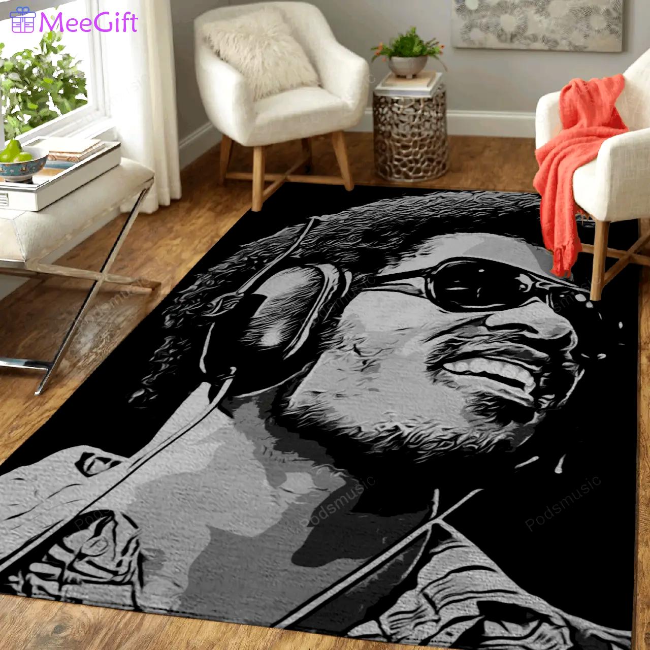 Stevie wonder music painting art for fans area rug living room carpet rug regtangle carpet floor decor home decor Rectangle Rug