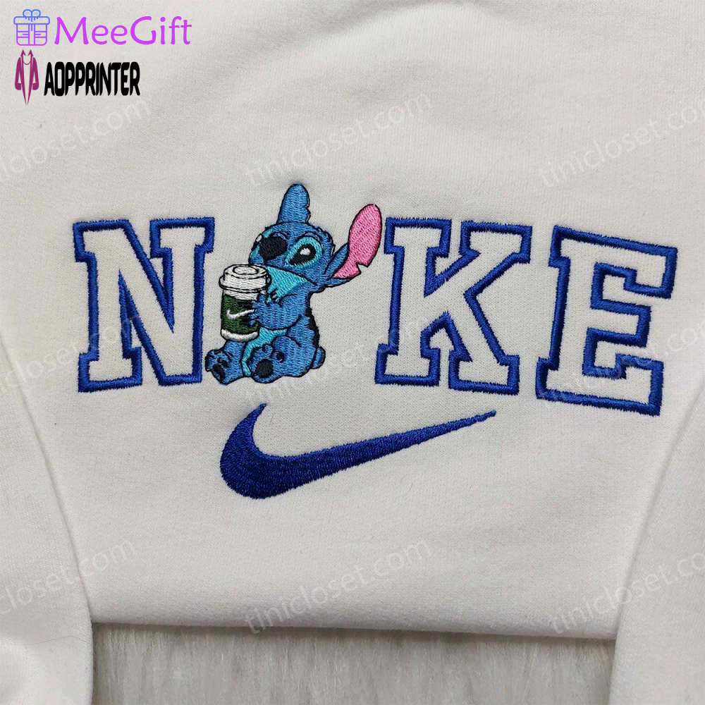 Stitch nike embroidered shirt nike inspired & disney family shirts Embroidered Shirt