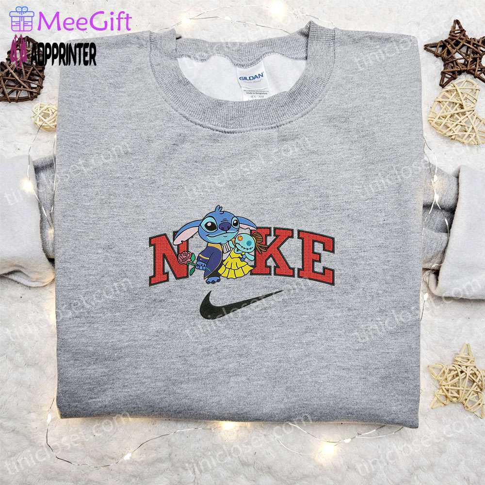 Stitch prince halloween x nike embroidered sweatshirt: horror movie shirt best gift ideas Embroidered Shirt