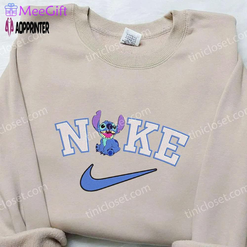 Stitch x nike embroidered hoodie & shirt: best nike inspired birthday gift ideas Embroidered Shirt
