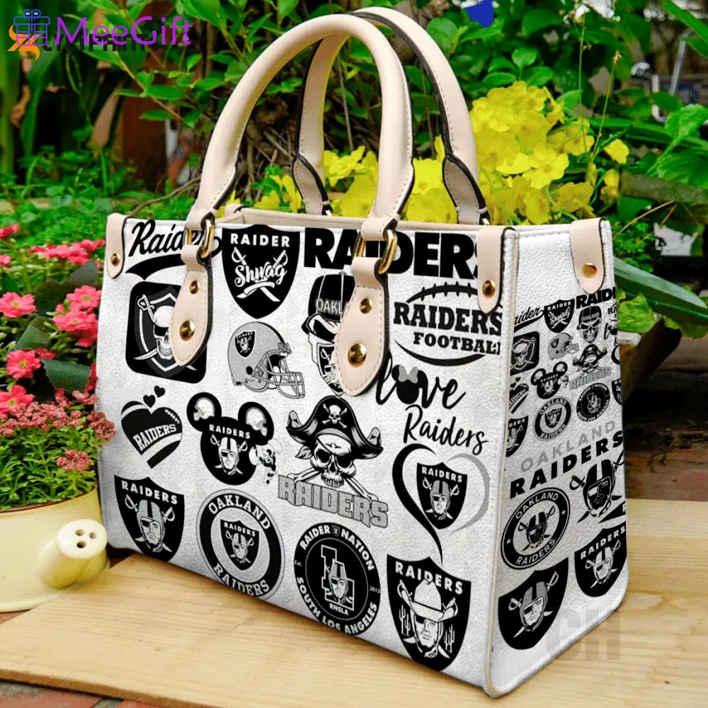 Stylish las vegas raiders leather hand bag gift for women’s day gift for women s day – perfect for ch fans 3790 Women Leather Hand Bag