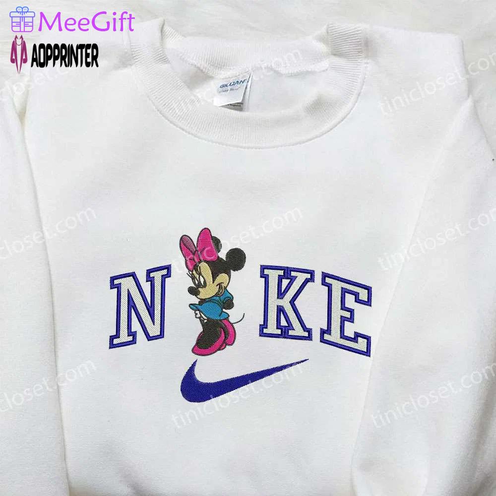 Stylish nike x minnie & walt disney embroidered shirts – customizable designs! Embroidered Shirt