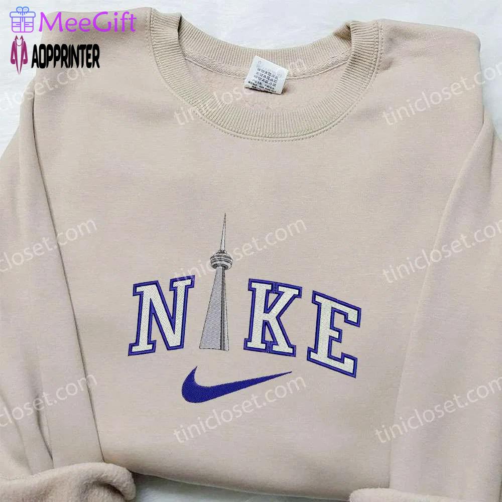 Stylish tower x nike embroidered hoodie & shirt: the perfect family gift! Embroidered Shirt