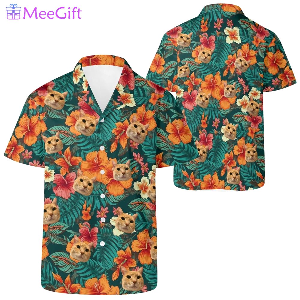 Summer with pet  cat hawaiian shirt Hawaii Shirt Shorts & Flip Flops
