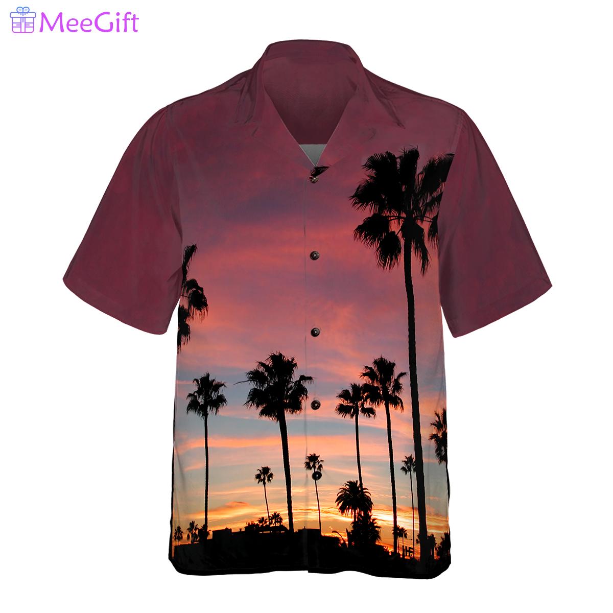 Sunset venice beach men hawaiian shirt Hawaii Shirt Shorts & Flip Flops