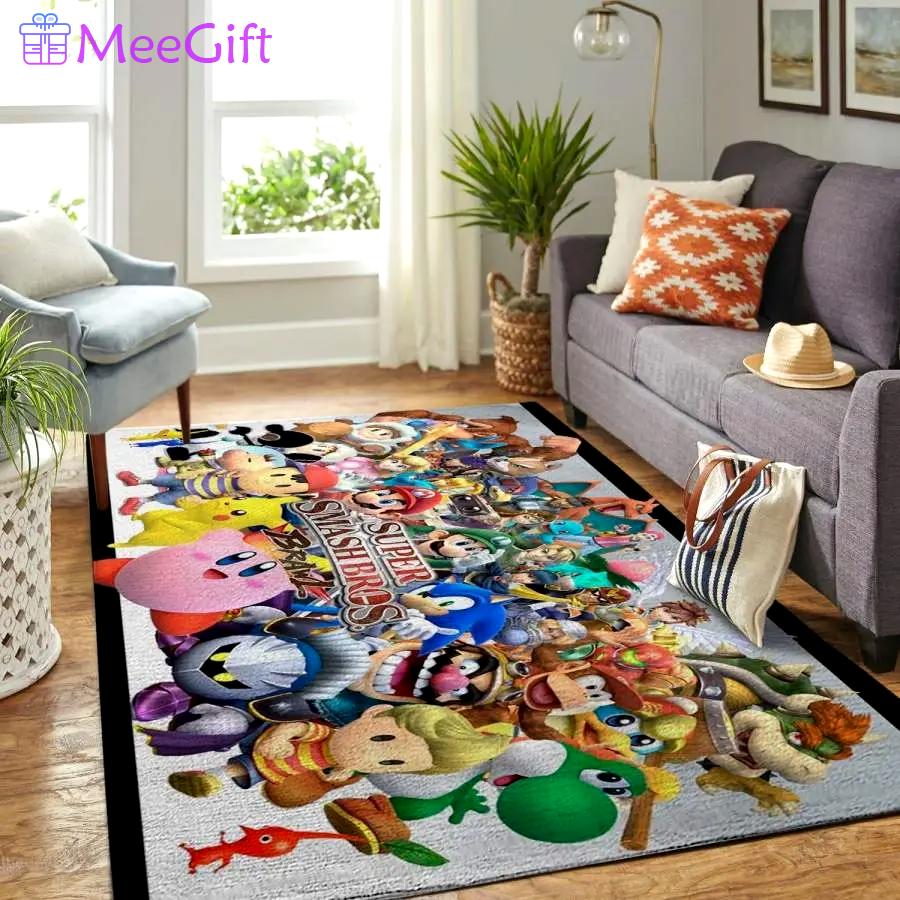 Super smash bros. area rug living room rug home decor gaming gfd 1912232 Rectangle Rug