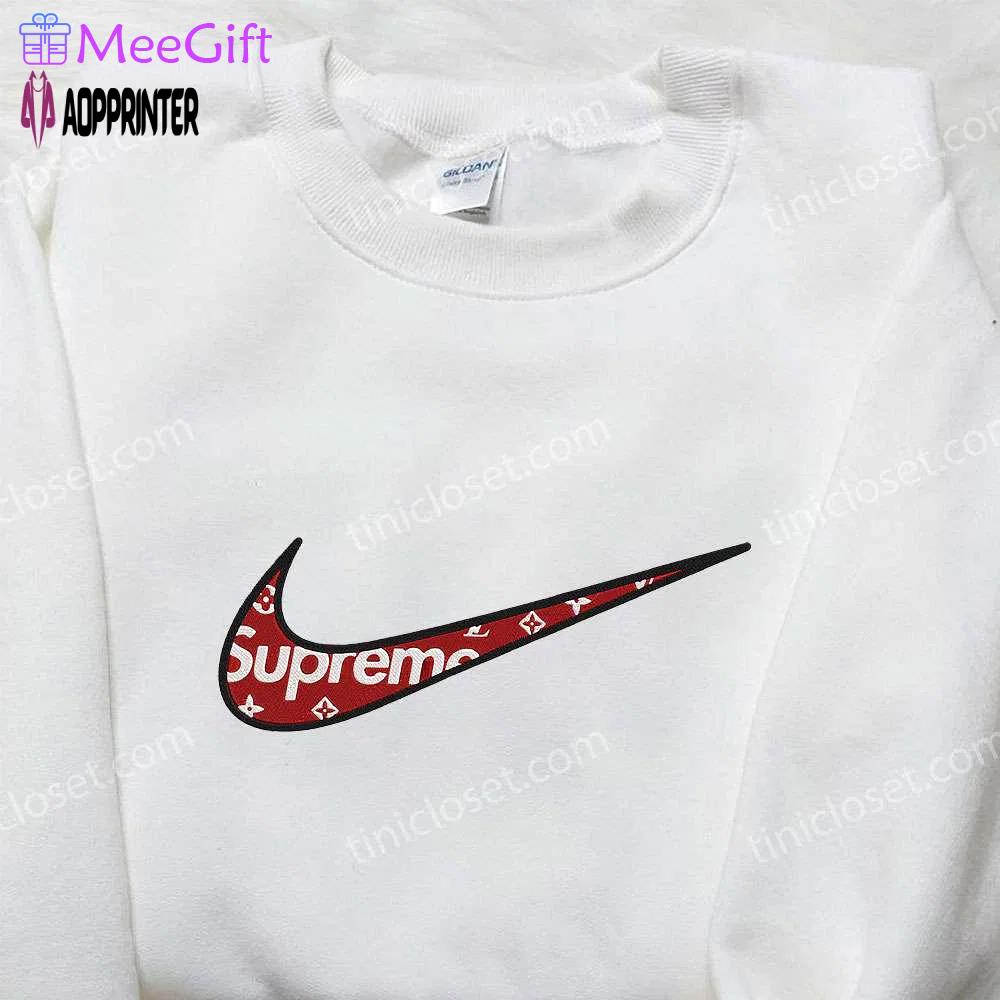 Supreme x nike embroidered hoodie & shirt: best birthday gift ideas Embroidered Shirt